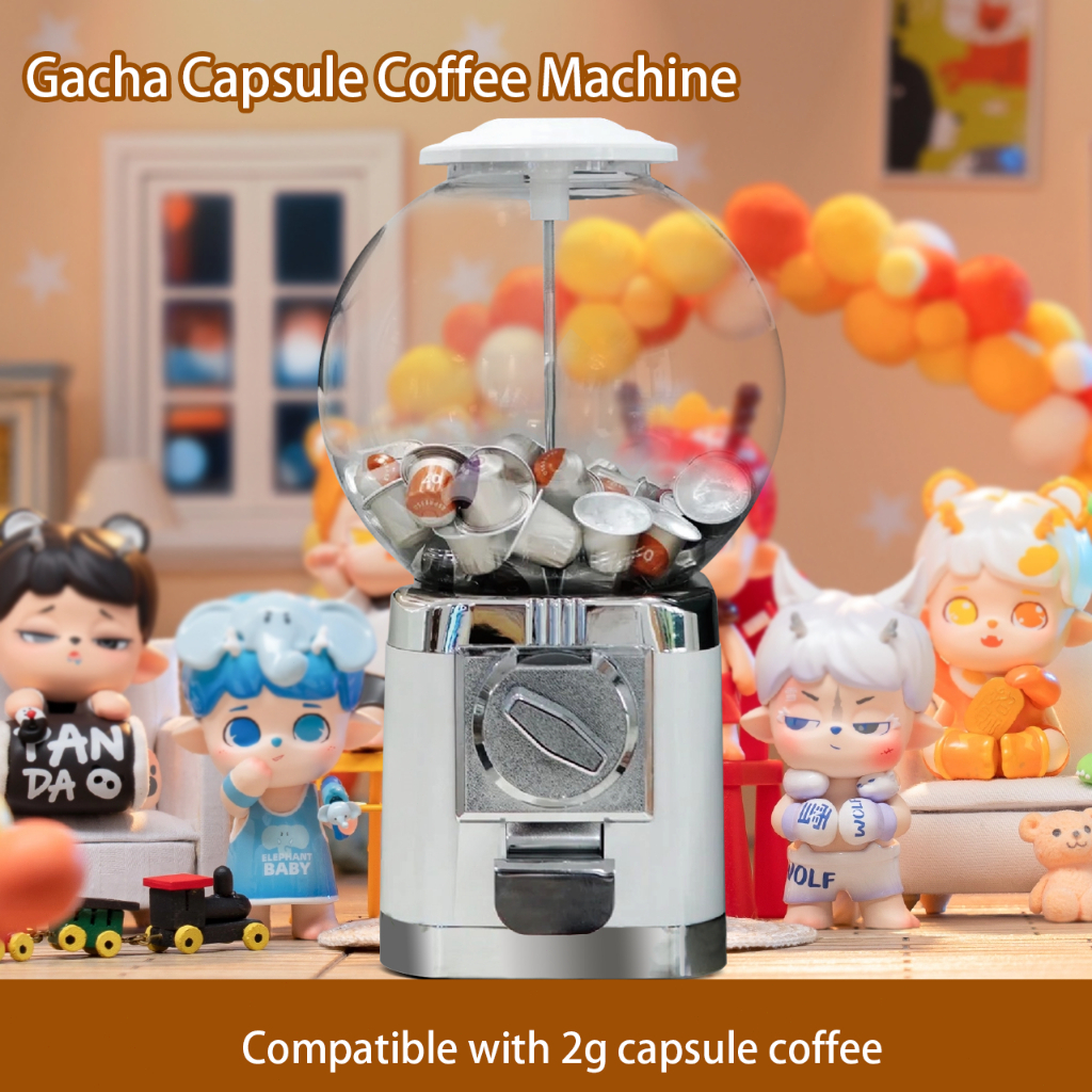【พร้อมส่ง】Gacha machine ใส่แคปซูลกาแฟแบบหมุน กาแฟแคปซูลNespresso capsule สุ่มรสกาแฟที่ชอบแบบไม่ซ้ำกันในแต่ละวัน