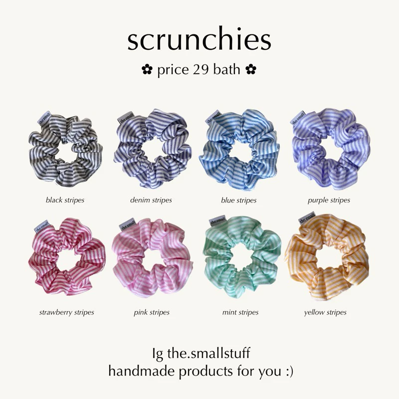 scrunchies stripes | ยางรัดผมลายทาง by the.smallstuff