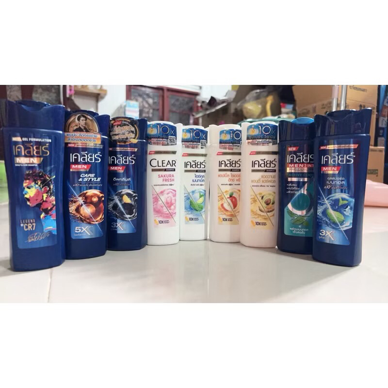 เคลียร์ แชมพูสระผม แต่ละสูตรขนาดไม่เท่ากัน130/140/150มล. มีให้เลือกหลายสูตร