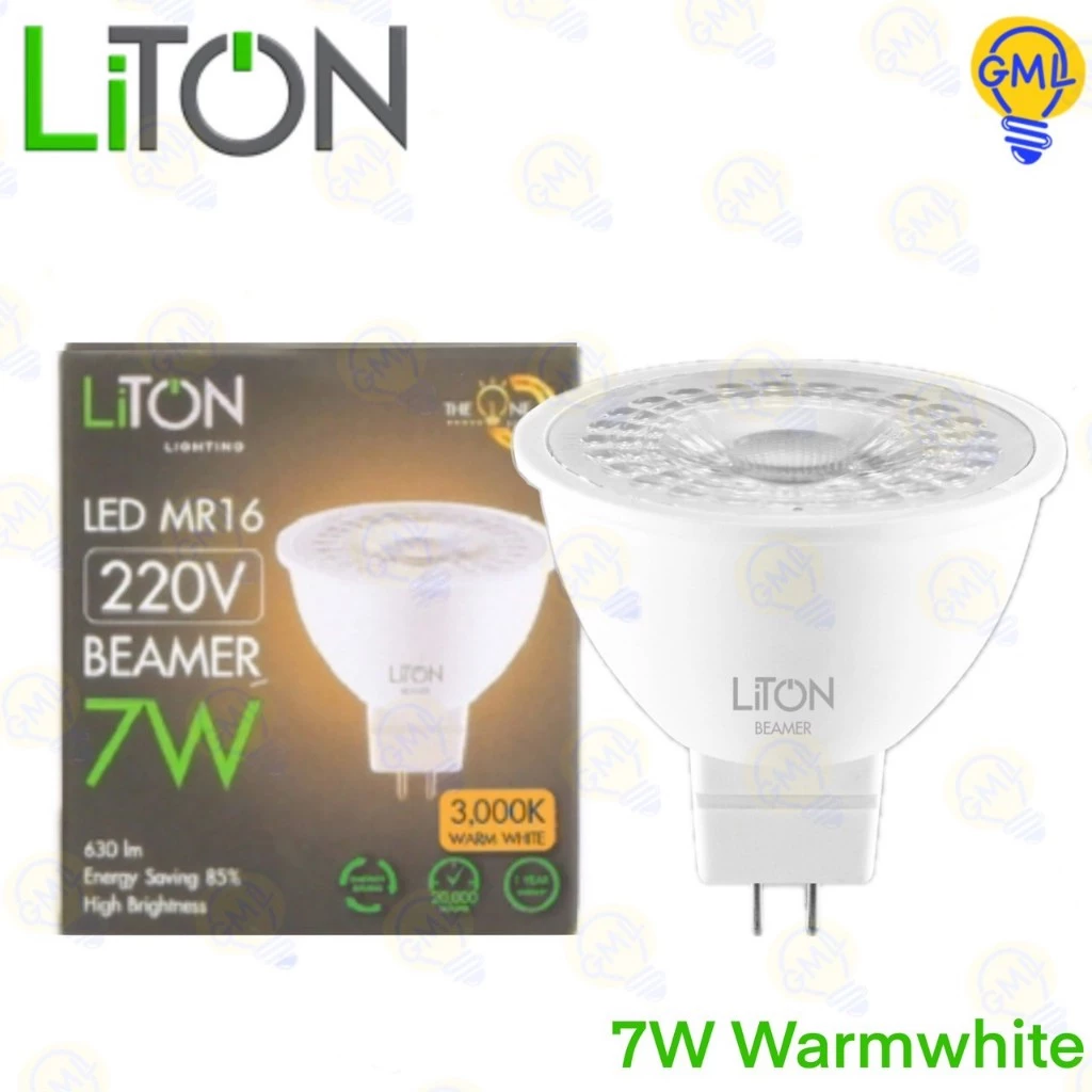 Liton หลอดไฟ MR16 LED 7W 220V (แบบต่อตรง) แสงขาว แสงวอร์ม แสงคูลไวท์