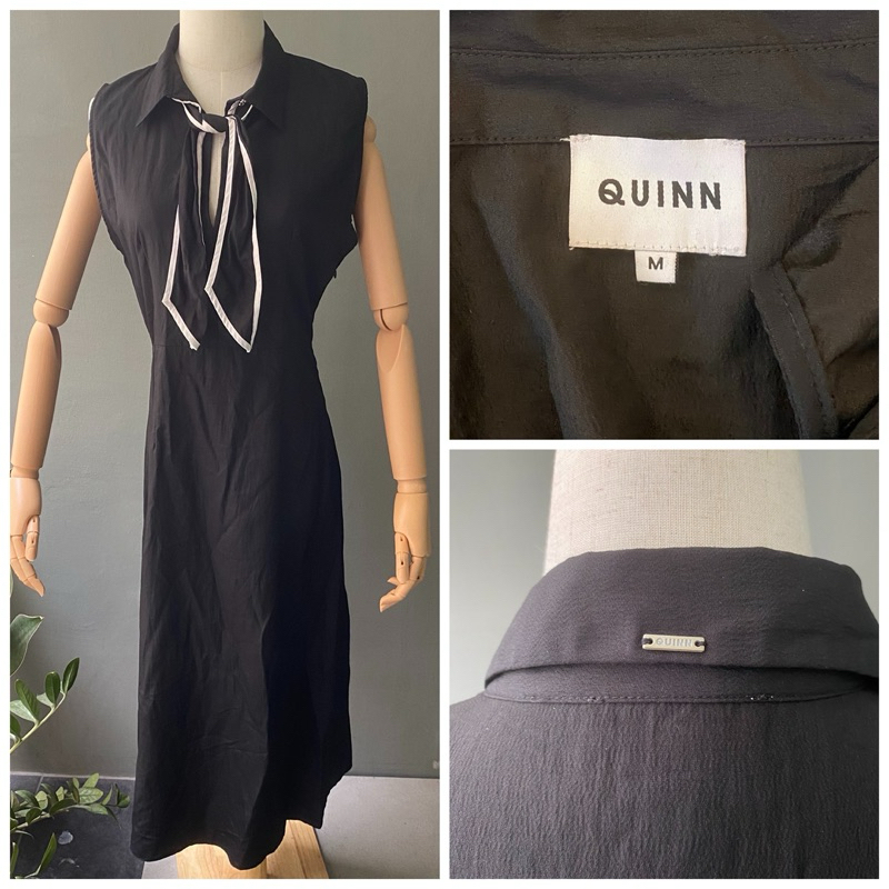 Quinn sleeveless bow dress size M มือสอง สภาพดี