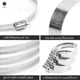 เข็มขัดรัดสายยาง 304 เหล็กรัดสแตนเลส เหล็กรัดท่อ เข็มขัดรัดท่อ เหล็กรัดสายยาง แคล้มรัดท่อ Hose Clip กิ๊ปรัดท่อ