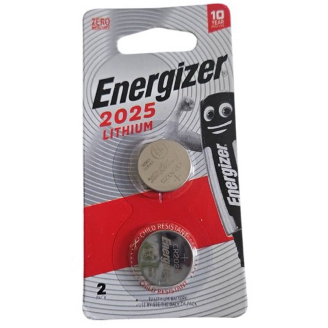ถ่านEnergizer CR2025/ECR2025 Lithium 3V แพคคู่2ก้อน