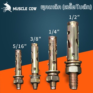 MUSCLE COW พุกเหล็ก (สตั๊ดโบล์ท) ปุ๊กเหล็ก ขนาด 1/4 , 5/16 ,…