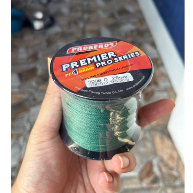 สายpe Proberos ใช้ดี เป็นพีอีที่นักตกปลานิยมใช้ ใช้กันมายาวนาน(สีเขียว) สินค้าคุณภาพ คุ้มค่า คุ้มราคา ถัก 4 ยาว 300 เมตร