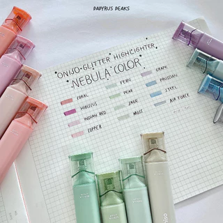 (อัพเดทสีใหม่) Oniso ปากกาไฮไลท์กากเพชร Nebula Glitter Highlighter
