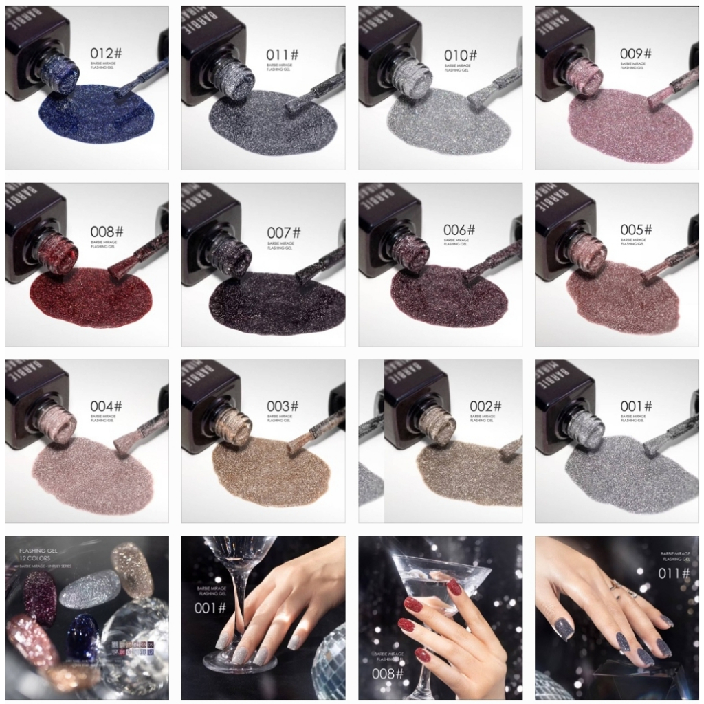 แยกขาย สีทาเล็บเจล BBM 📸Flashing gel ตัวเลือก 12 สีแฟลชเจล พร้อมส่ง