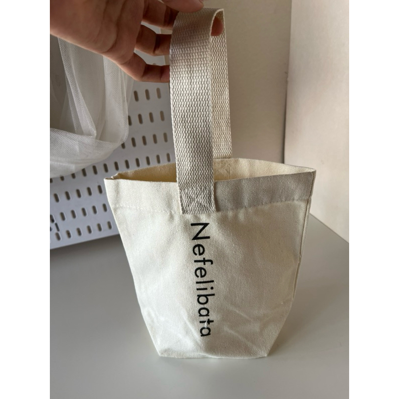 Small Bag canvas กระเป๋าผ้าแคนวาสแบบถือขนาดเล็ก ใส่แก้วน้ำ ใส่เครื่องสำอาง พร้อมส่ง
