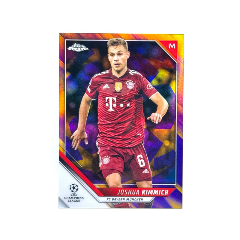 Topps Chrome UCL 21/22 Joshua Kimmich FC Bayern München Purple and Gold Starball Refractors