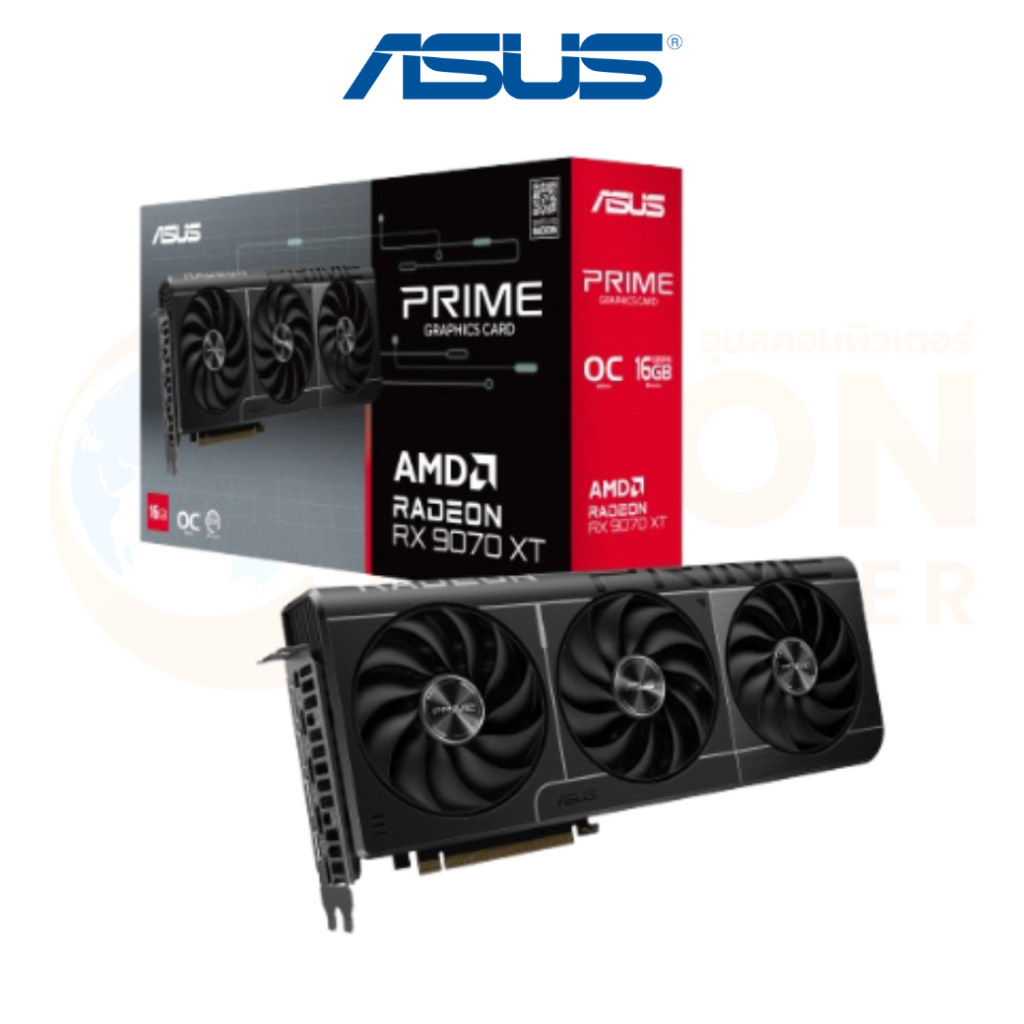 VGA การ์ดจอ ASUS PRIME AMD Radeon RX 9070 XT GAMING 16GB GDDR6 OC EDITION