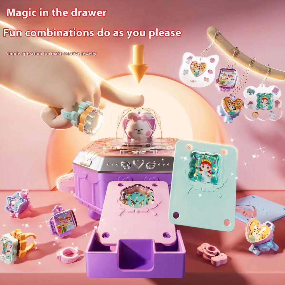 Panpan 3D สติกเกอร์สาวแหวน DIY ชุดลูกปัด 77/93/255PCS Kids Handmade