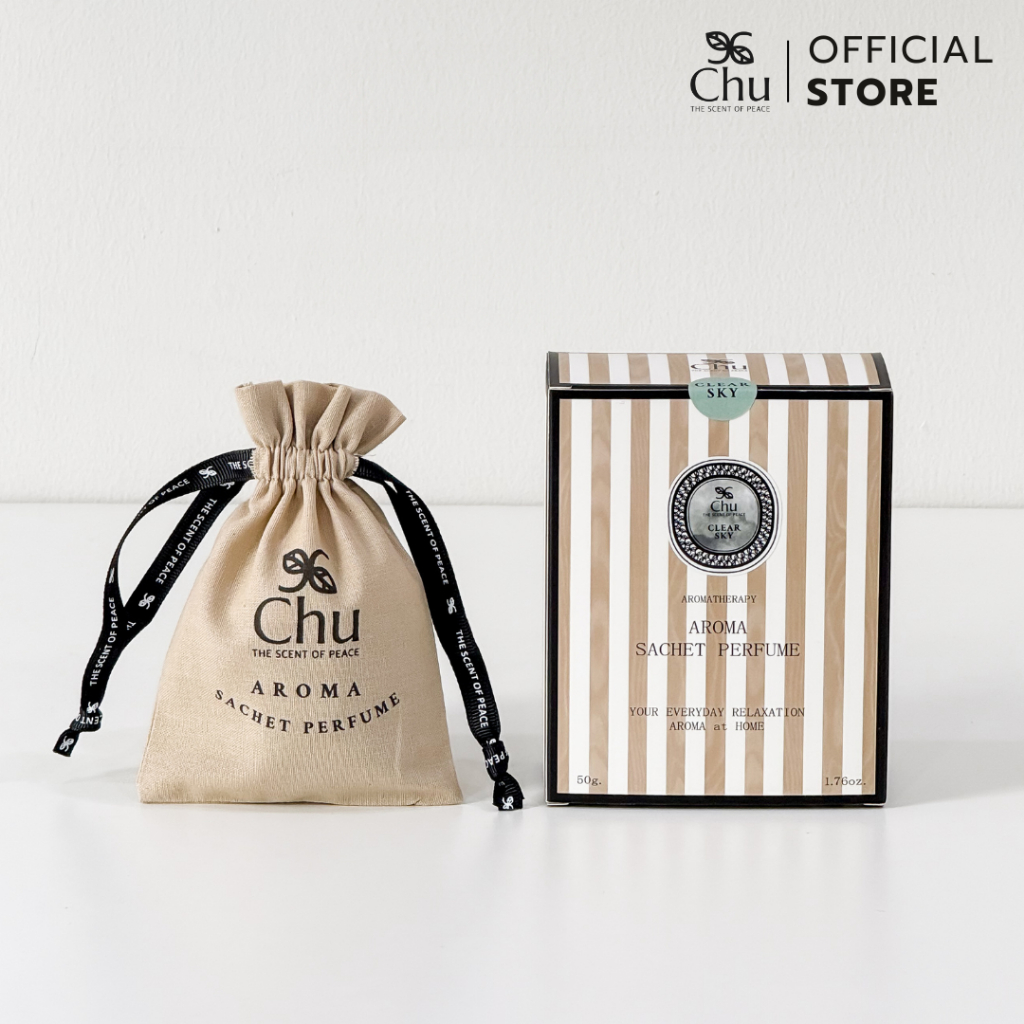 Chu Clear Sky Aroma Sachet Perfume 50 g. ถุงหอมอโรม่า กลิ่นเคลียร์ สกาย
