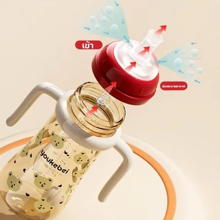 ขวดนม 300ml หลอดดูดนม อัตโนมัติ ขวดนมเด็ก 1-2 ปี สําหรับเด็กอายุ ตรวจจับอุณหภูมิ พร้อมส่ง