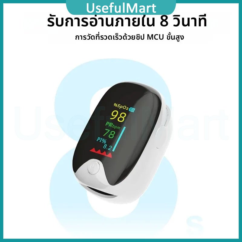 ⚡ส่งเร็ว ในไทย⚡Medical Finger Pulse Oximeter Saturometer ความอิ่มตัวของออกซิเจนสําหรับเด็ก ความดันโลหิตเด็กผู้ใหญ่ - รูปที่ 2