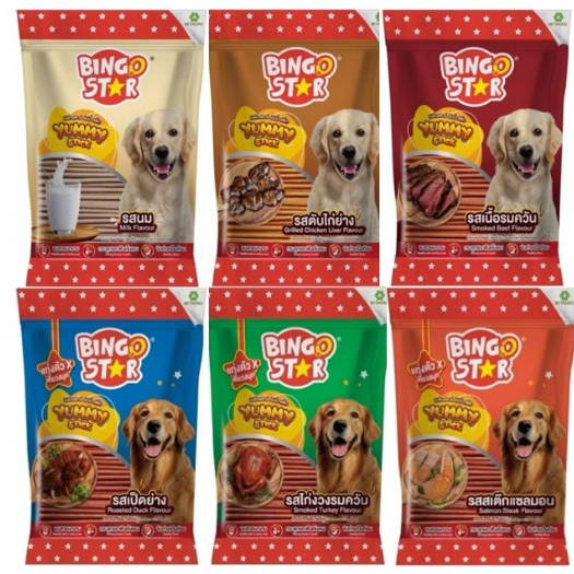 Bingo starขนมสุนัขบิงโกสตาร์ ยัมมี่ สติ๊ก 500 G.*โปรดอ่านรายละเอียดก่อนสั่งซื้อ