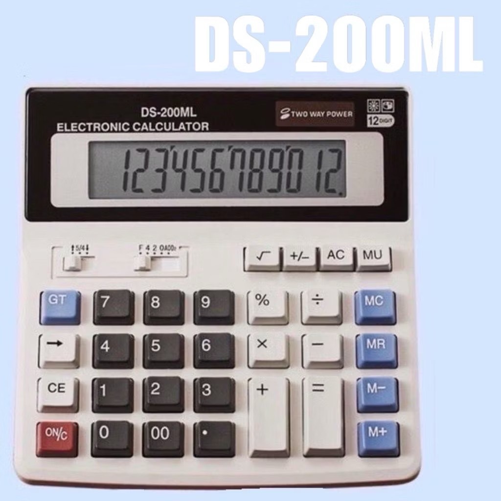 พร้อมส่ง เครื่องคิดเลข เครื่องใหญ่ รุ่น DS-200ML เครื่องคิดเลขมาตรฐาน