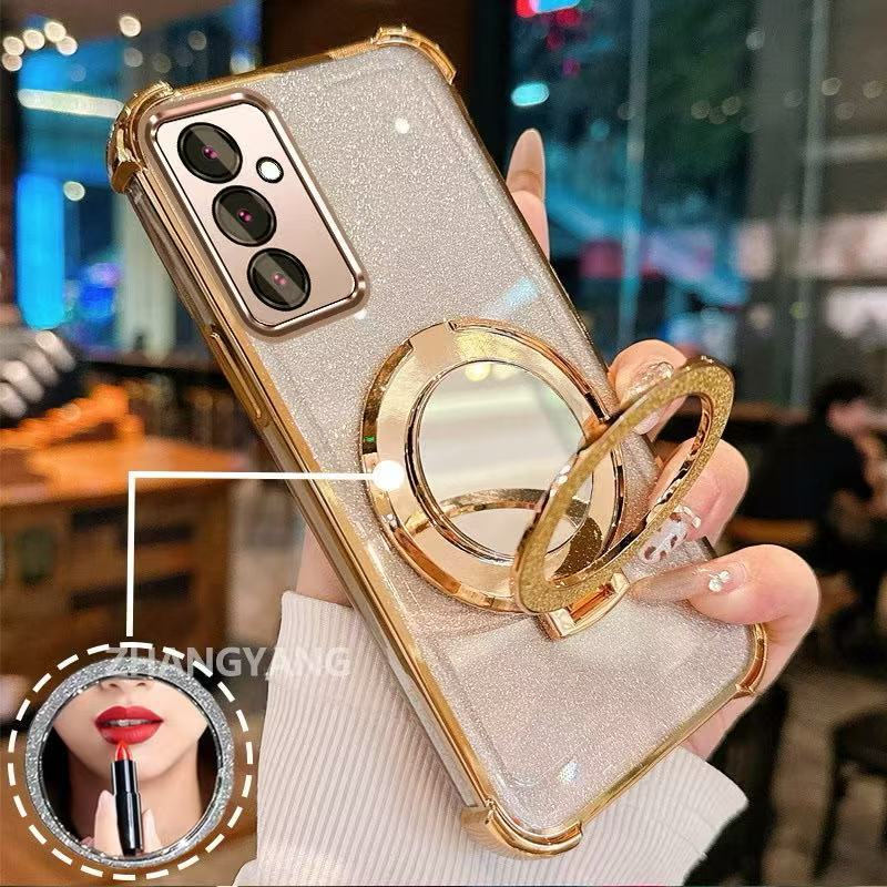 เคสขอบสี กันมุม สำหรับ Samsung A07 A17 A06 A16 A56 A36 A55 A02S A03S S24FEกันกระแทกสี่มุม เคสทูโทน 2in1