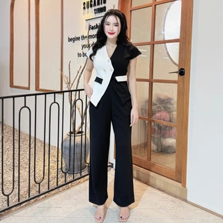 ชุดเซตยาวทรูโทนผ้าวูลเวฟ เสื้อทรงสูทกระดุมมุกหน้าแต่งกระเป๋าหน้า+กางเกงเอวเรียบสม๊อคหลังมีกระเป๋า A6619