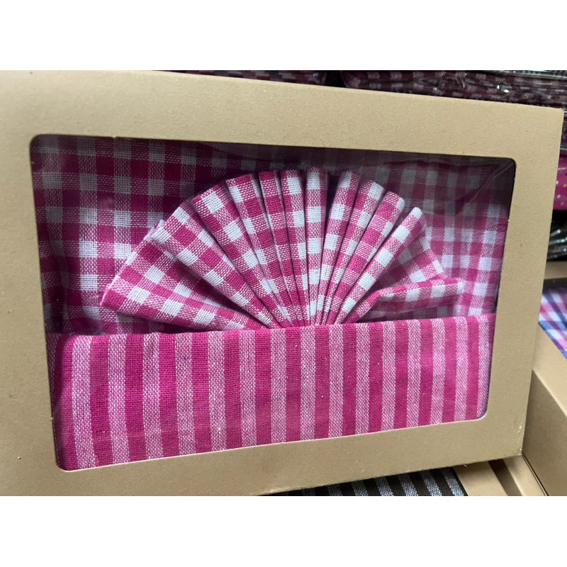 ผ้าขาวม้า+พับจีบใส่กล่อง ของฝากหรือที่ระลึกได้ ขนาด 80×190 cm แกะใช้งานได้จริง - รูปที่ 7