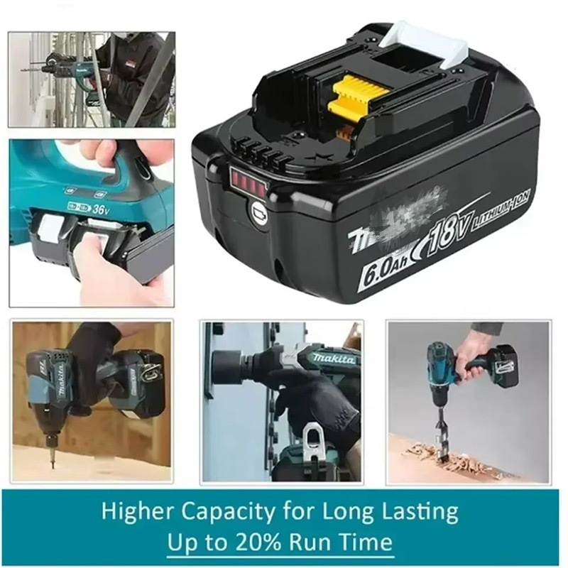 แบตเตอรี่ Makita 18V 5.0Ah. - 6.0Ah-8.0Ah. มากีต้า – Battery Li-ion for Makita การจัดส่งของกรุงเทพฯ⚡