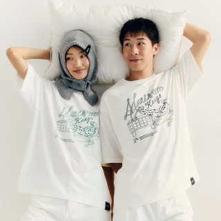 maison KEEPS | The Oversized Living Life by PNK.FF Tee | เสื้อยืด ทรง oversized | มีให้เลือก 2 Size อก 44" และ 48''