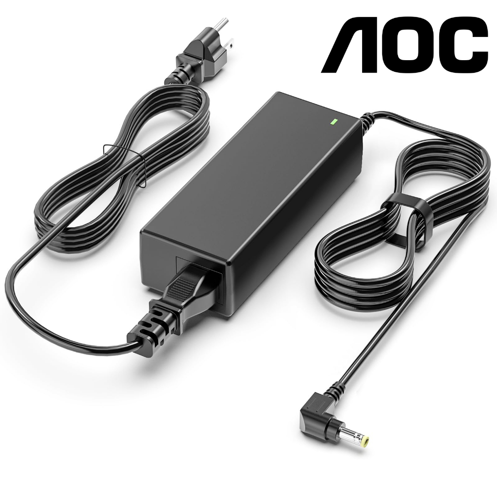 อะแดปเตอร์จอคอม aoc 19V 2.1A-1.3A 40W 5.5*2.5mm Monitor Charger LED LCD Monitor TV Bluetooth Soundbar Speaker Power Cord