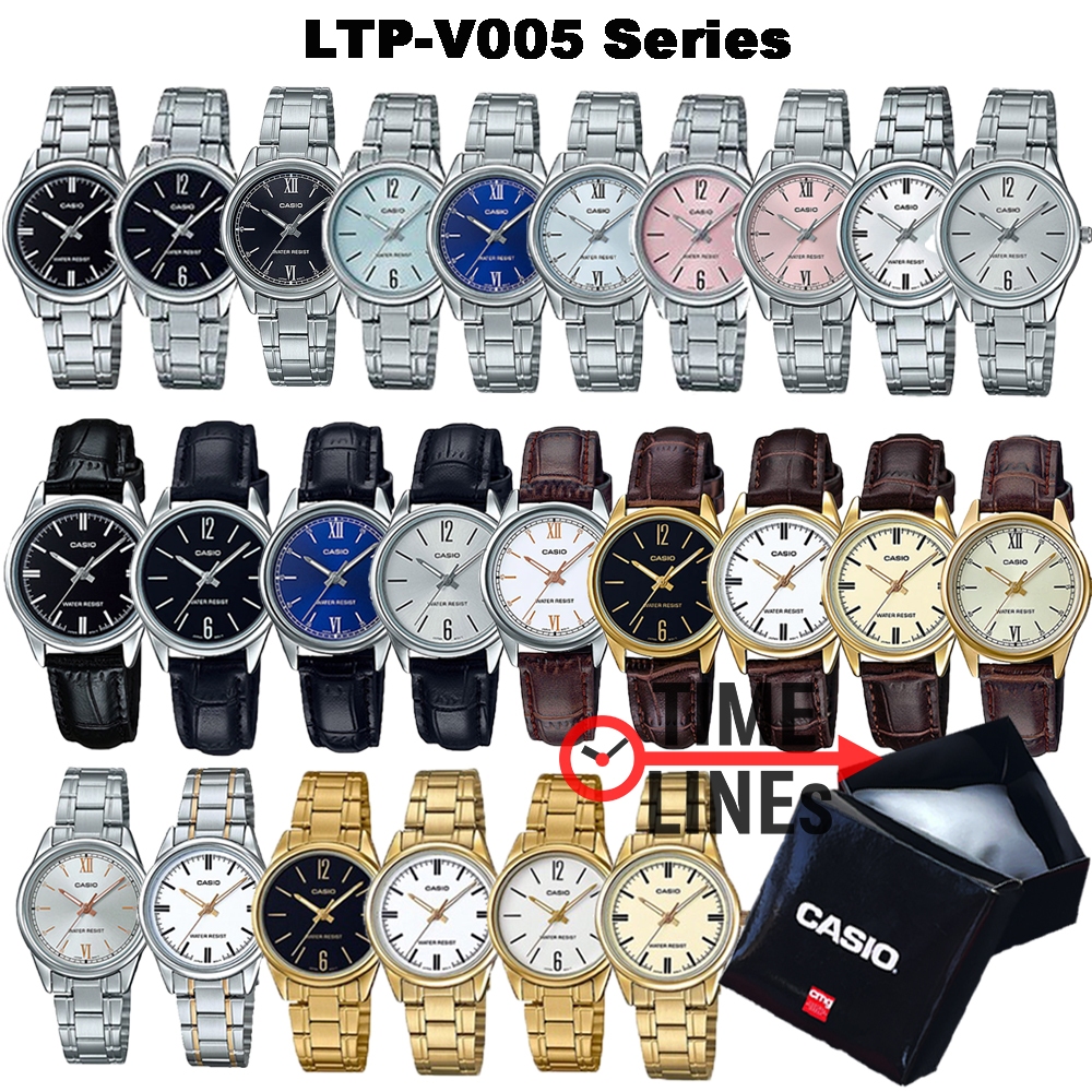 !!ประกัน1ปีและกล่อง CMG!! CASIO รุ่น LTP-V005D LTP-V005SG LTP-V005G นาฬิกาข้อมือผู้หญิง LTPV005 LTP-