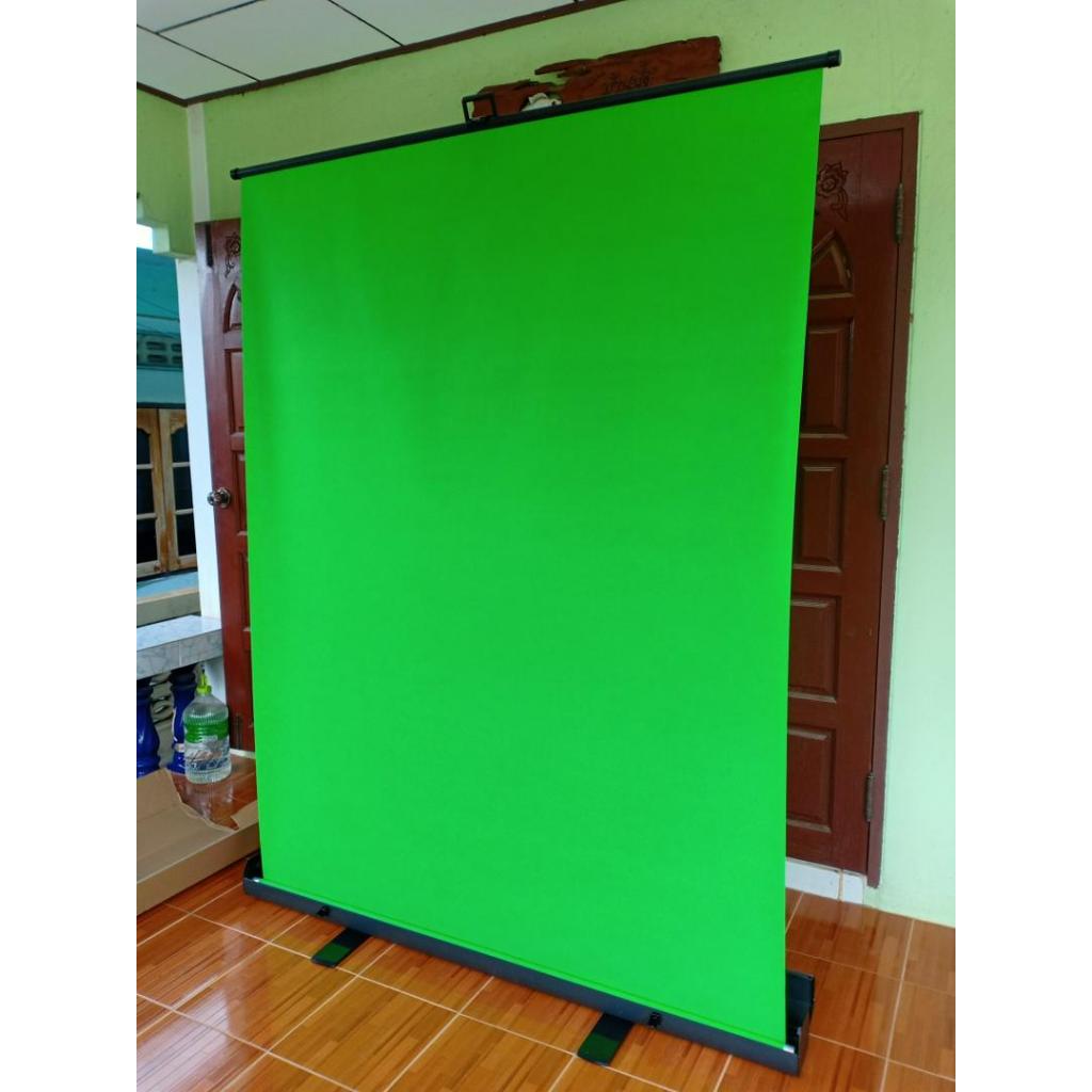 ฉากเขียว GREEN SCREEN ฉากถ่ายรูป VDO ไลฟ์สด สตรีมเกมส์ กรีนสกรีน ฉากถ่ายรูป ผ้าเขียว