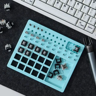 11-in-1 ฐานลูปสวิตช์คีย์บอร์ด Switch Lube Station Kit,Switch Tester Station,ABS Material for Mechanical Keyboard