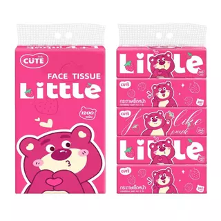 วินาทีฆ่า* กระดาษทิชชู่แพ็ค5 cute 3ชั้น ดีลักซ์ คอมฟอร์ท กระดาษทิชชู่ น้ำเปียกไม่แตกเนื้อเยื่อคุณภาพสูงLITTLEหมีสีชมพู