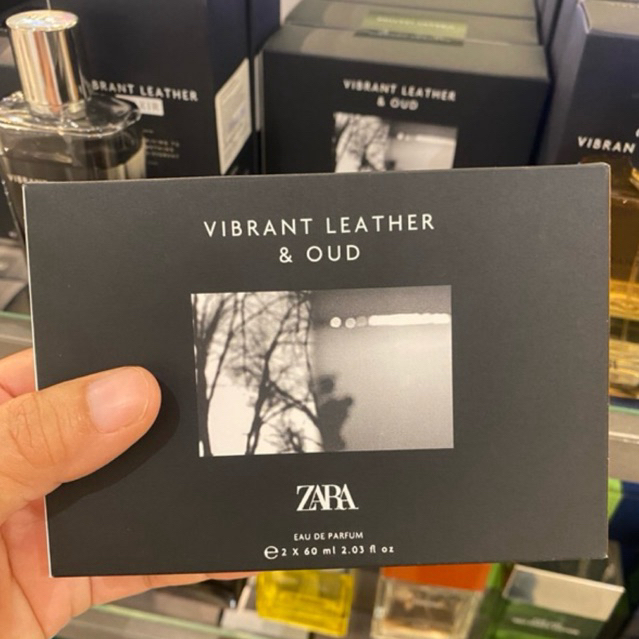 🧛‍♂️พร้อมส่ง น้ำหอมผู้ชาย zara vibrant leather & vibrant leather oud แพ็คคู่ 60 ml X 2