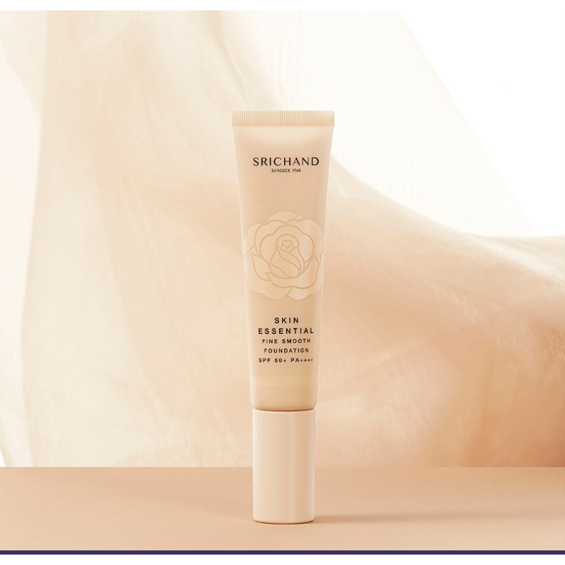 SRICHAND Skin ESSENTIAL Fine Smooth Foundation SPF 50+ PA+++รองพื้น ศรีจันทร์ 30 มล. ของแท้  หลอดสีเนื้ิอ