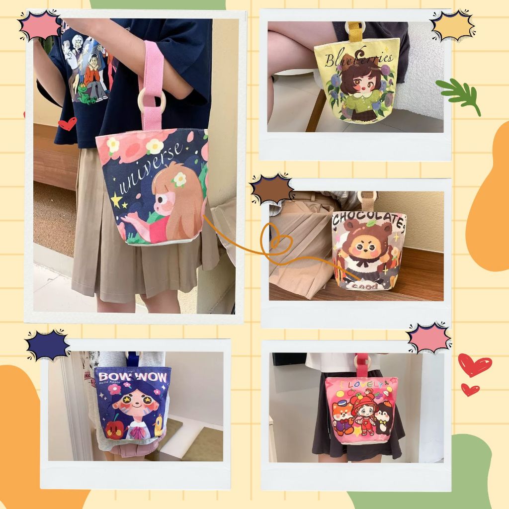 [จัดส่งจากประเทศไทย] กระเป๋าบักเก็ตจุของเยอะใส่เครื่องสำอาง+มือถือได้ ดีไซน์มินิมอลใช้ง่ายทุกวัน#ของจำเป็นสำหรับคนทำงาน