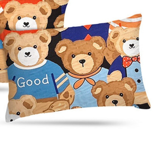 (ของใหม่)หมอนหนุนขนาดใหญ่ 17x27นิ้ว ลายหมีสีสดใส ใช้เป็นของขวัญ ของสะสม ของพรีเมี่ยมได้