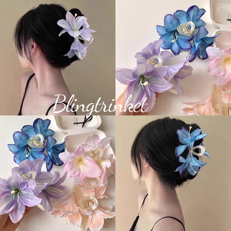 Blingtrinket🌸Cute🌸ลายดอกไม้กิ๊บหนีบผม แฟชั่นสําหรับผู้หญิง สไตล์เกาหลีเครื่องประดับผม พร้อมส่งในไทย