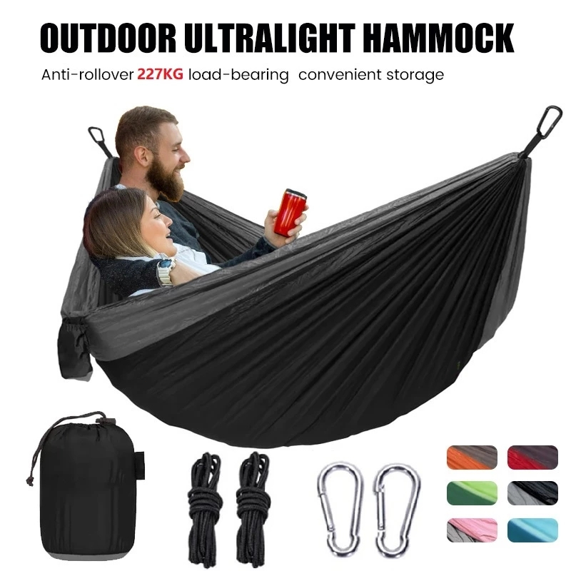 270x140 cm เปลผ้าร่มทหาร ผ้าหนา สำหรับผูกนอน ขนาด เปลผู้ใหญ่ hammock camp hike เปลญวน เปลสนาม น้ำหนักเบา พกพาง่าย