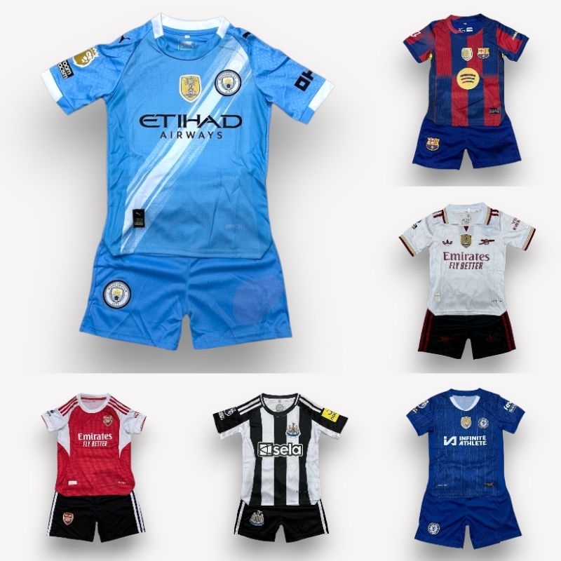 ชุดกีฬาเด็ก ชุดบอลเด็ก เสื้อพร้อมกางเกงครบชุด มาใหม่ล่าสุด