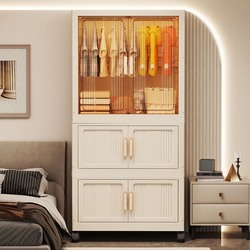 ตู้เสื้อผ้าเด็ก 55-80CM ตู้ใส่เสื้อผ้า พับ ตู้เก็บของ กันฝุ่นและกันน้ำ ตู้เสื้อผ้าพลาสติก PVC ตู้เสื้อผ้า สไตล์โมเดิร์น - รูปที่ 7