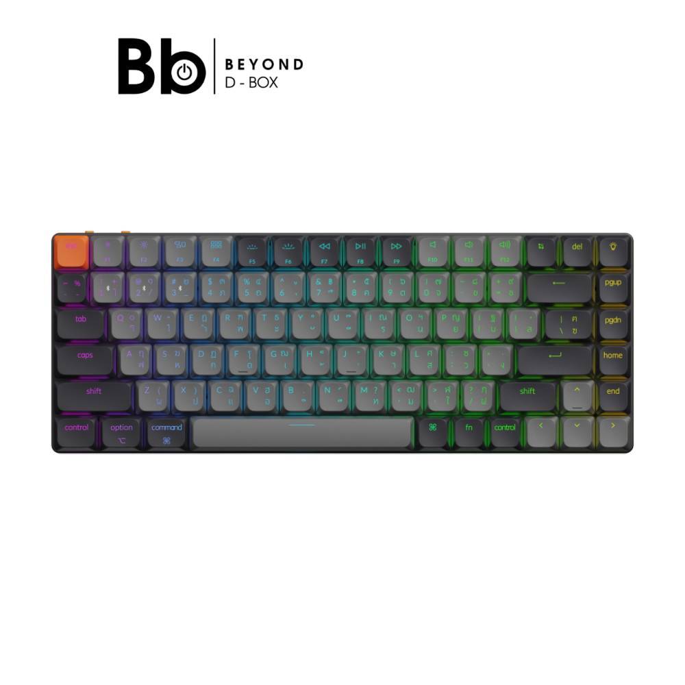 คีย์บอร์ดเกมมิ่ง Keychron K3X Hot-Swappable QMK/VIA RGB Backlight Red Switch by BB Beyond D-Box