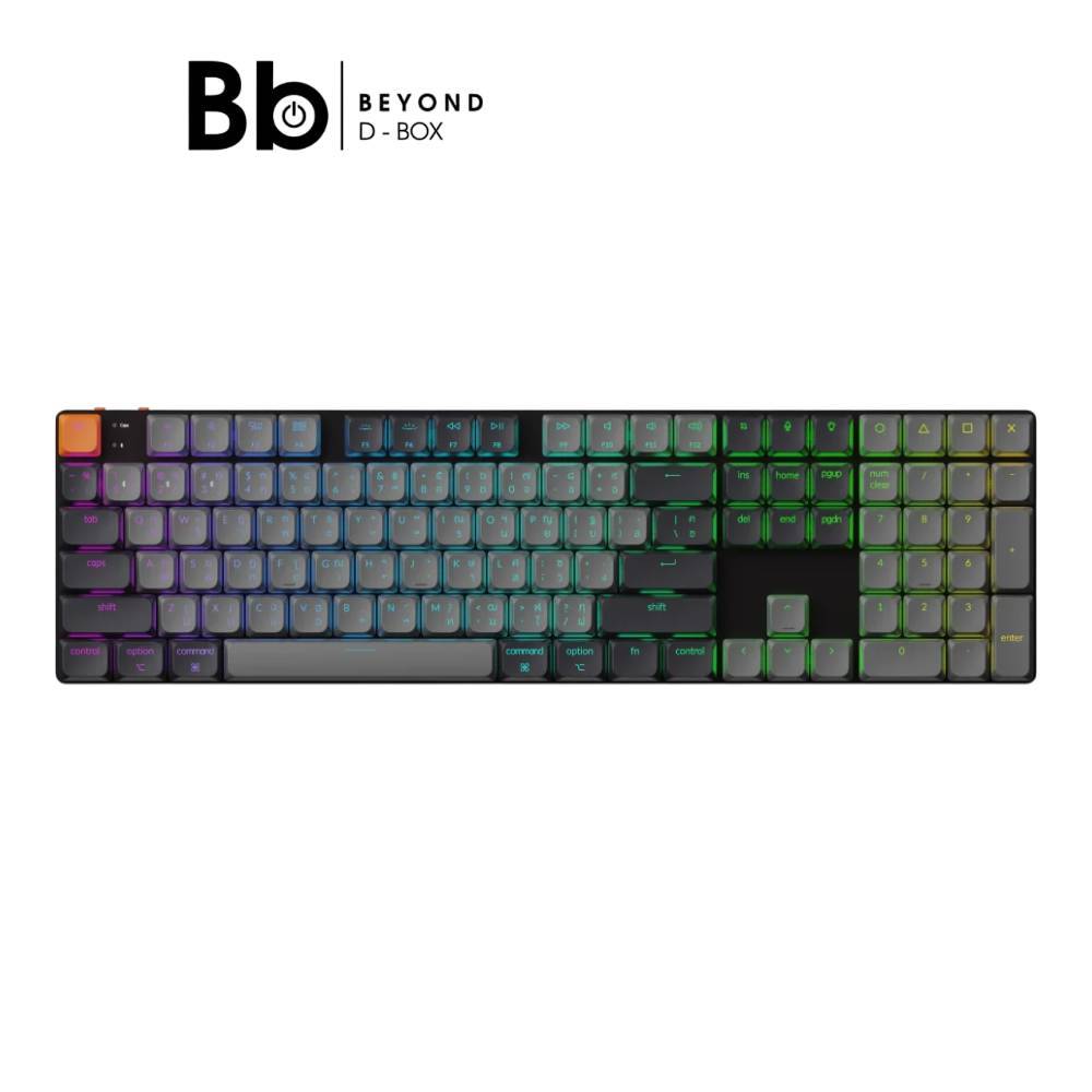 คีย์บอร์ดเกมมิ่ง Keychron K5X Hot-Swappable QMK/VIA RGB Backlight Brown Switch by BB Beyond D-Box