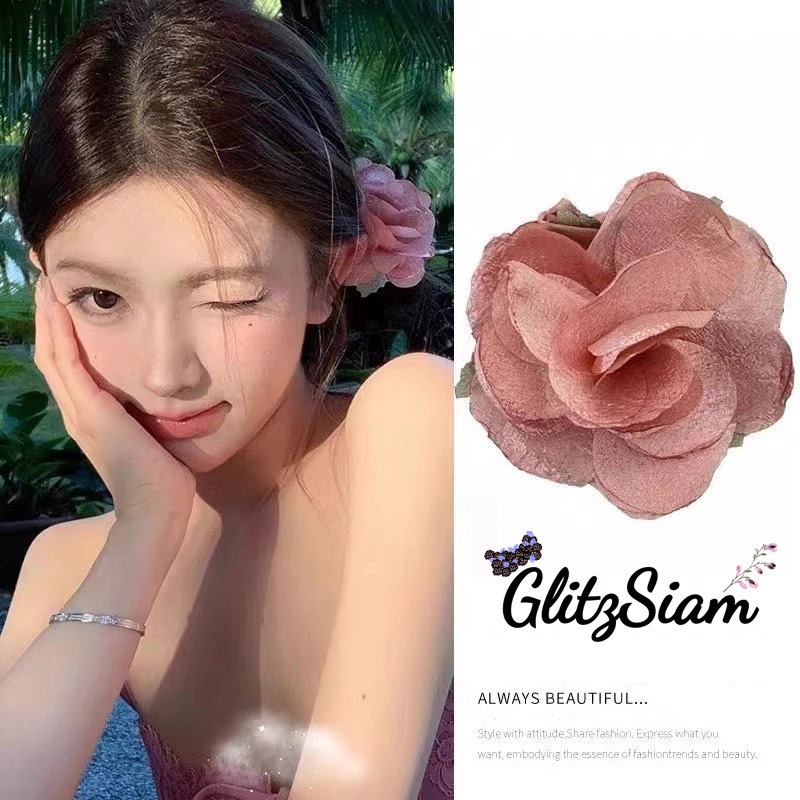 glitzsiam🌸Cute🌸กิ๊บติดผมสไตล์เกาหลี ลายดอกไม้เครื่องประดับผม กิ๊บผู้หญิง พร้อมส่งในไทย