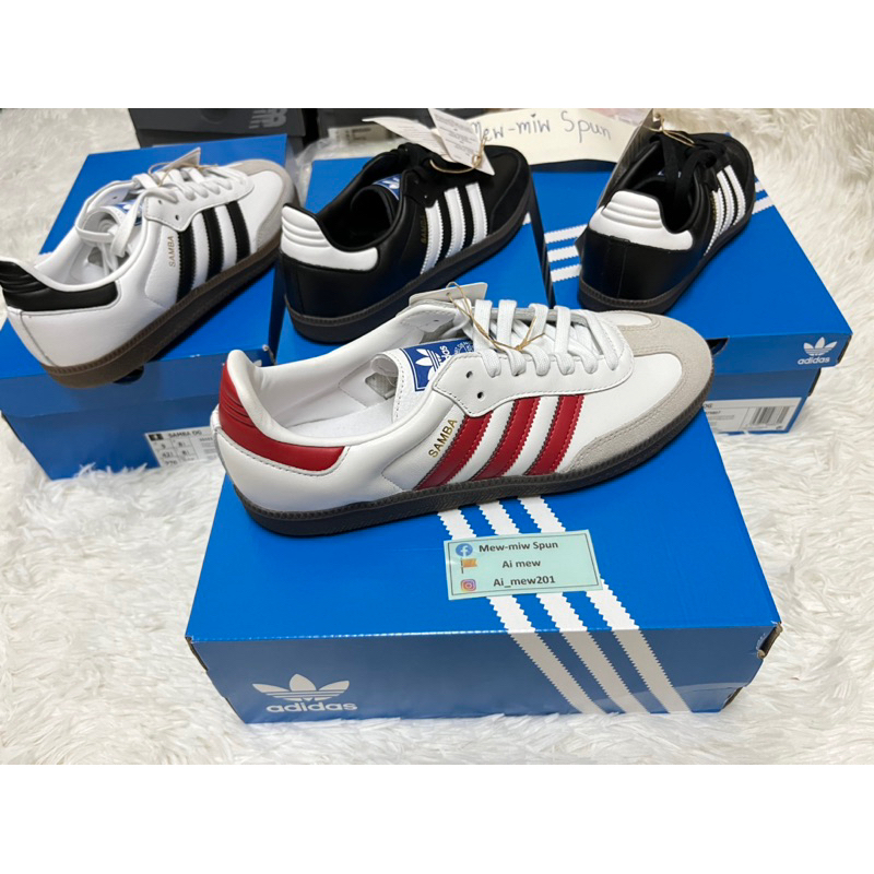 Adidas Samba OG Red พร้อมส่ง size : 8.5 uk