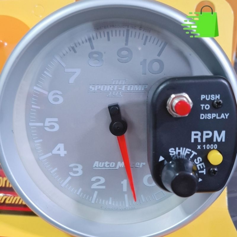 วัดรอบใหญ่ 10,000 RPM รุ่นสปอร์ตคอมซิลเวอร์ ออโตมิเตอร์ หน้าเกจ 120 มิลลิเมตรพร้อมขาและไฟชิพไลท์