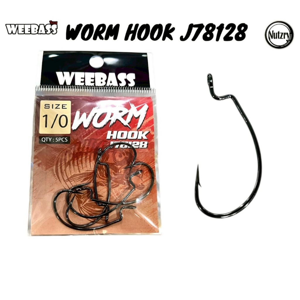 WEEBASS เบ็ดเกี่ยวหนอนยาง PK J78128 แข็งแรงทนทาน