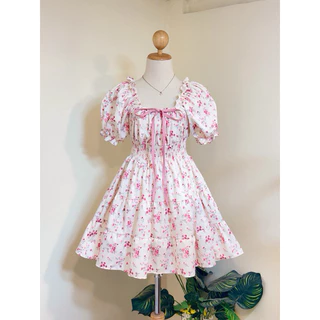 Dress แขนตุ๊กตา(อก32-48)ระบายทรงปล่อย an-05 🌷✨