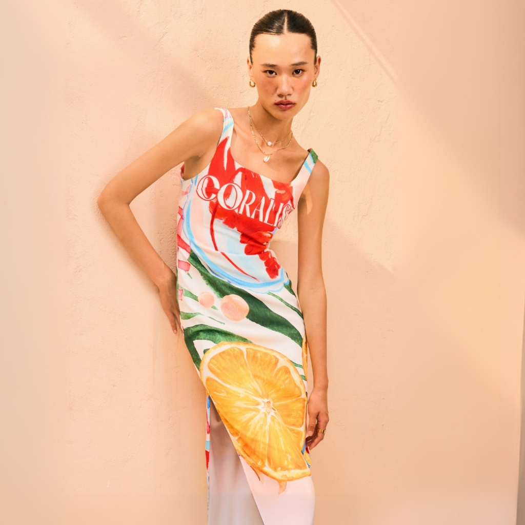 [Coralist Swimwear] แม็กซี่เดรส รุ่น 'Cielo' สี Capri (CRBW241)