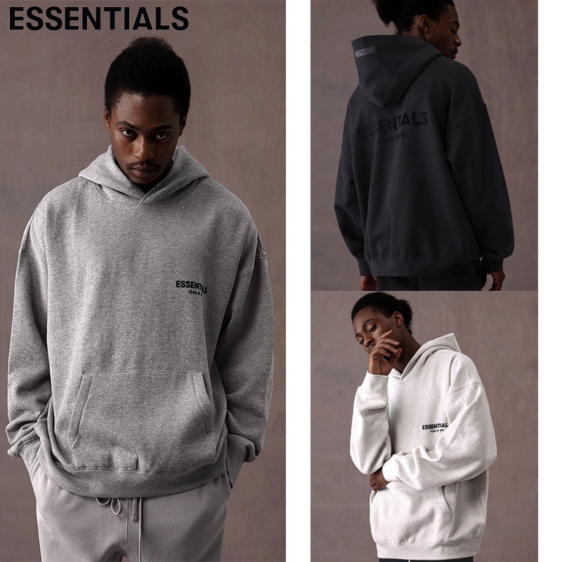 New เสื้อฮู้ด Fear Of God Essentials Hoodie แท้100% สําหรับผู้ชาย และผู้หญิง หลวมเสื้อฮู้ด