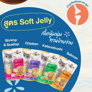 [ยกกล่อง] OKIKO โอกิโกะ อาหารเปียกแมว ผลิตจากปลาทูน่าเนื้อขาว มี 9 สูตร บรรจุ 12 ซอง