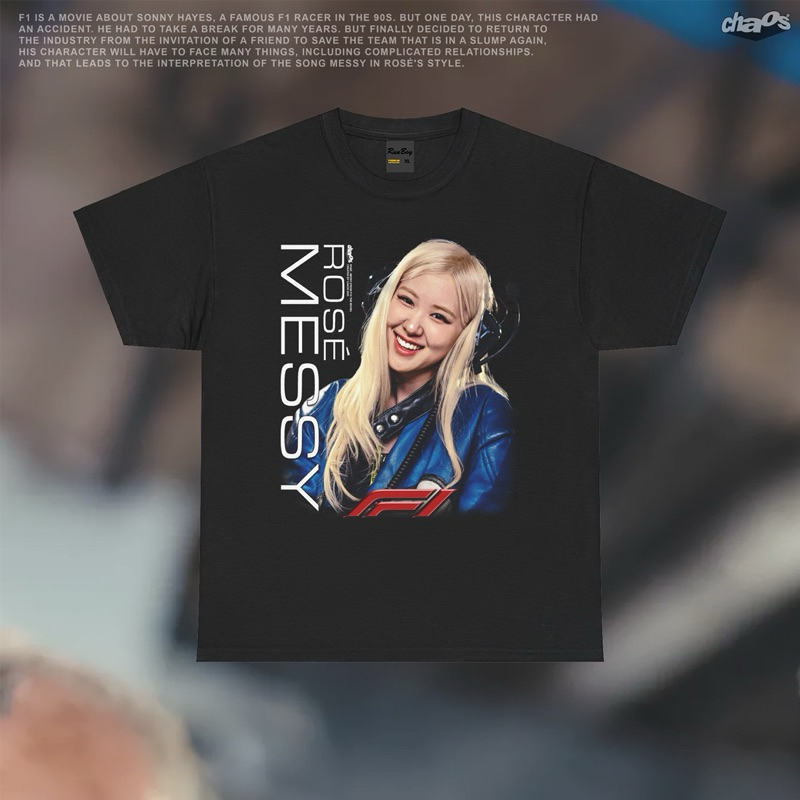 CHAOS T-SHIRT ROSE MESSY