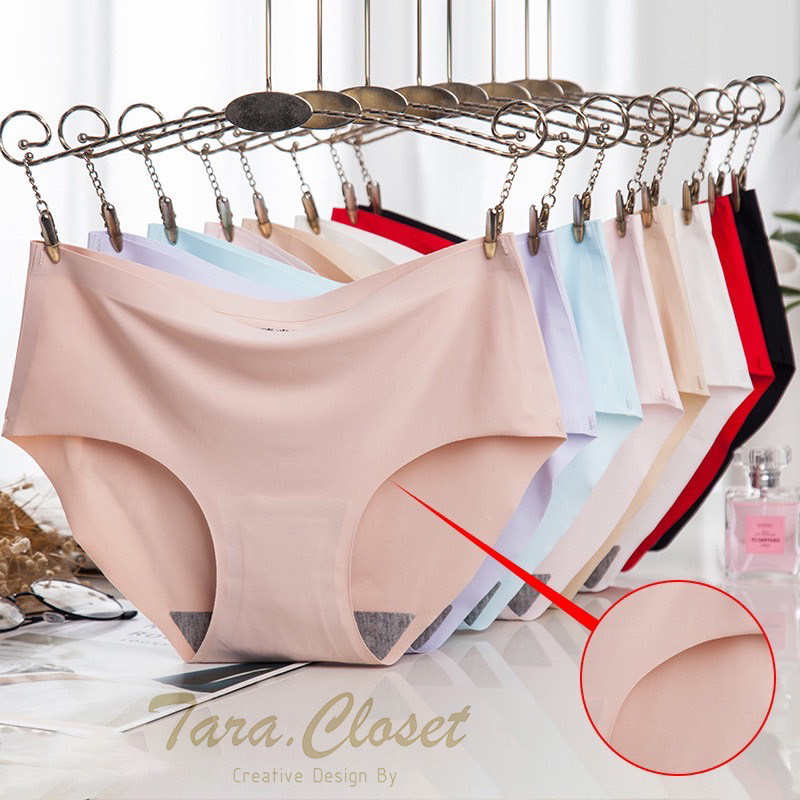 UN018 TARA พร้อมส่ง กางเกงใน ไร้ขอบ เนื้อผ้านุ่มลื่น ผ้านิ่ม สัมผัสนุ่มอ่อนโยน  ไร้กลิ่นอับชื้น ระบายอากาศได้ดี